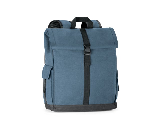 Mochila para notebook. Algodo canvas pr-lavado. Compartimento princip