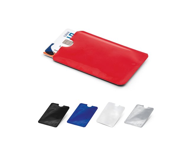 Porta cartes. Alumnio. Com tecnologia de de bloqueio RFID.     92 x 6