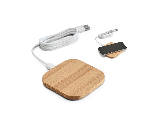 Carregador wireless. Bambu. Input: 5V/2A. Potncia mxima de carregamen