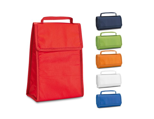 Bolsa trmica dobrvel. Non-woven: 80 g/m. Fecha com velcro. Fornecida