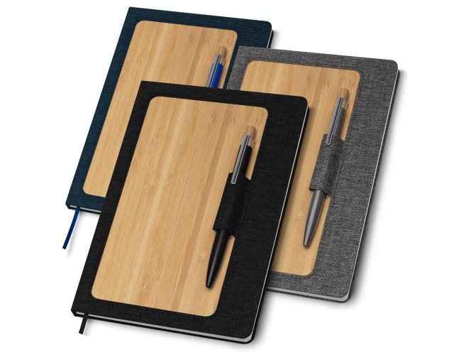 Caderno capa em bambu personalizado